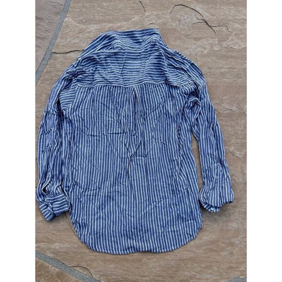 Rails Elle Popover Shirt Blue White Striped Womens Medium - Picture 5 of 5